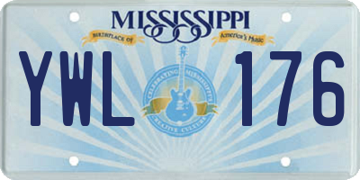 MS license plate YWL176