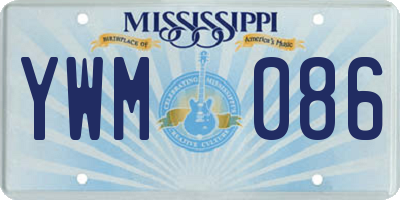 MS license plate YWM086