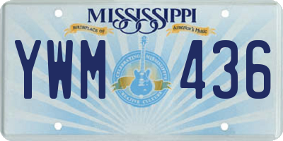 MS license plate YWM436
