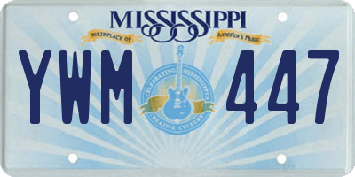 MS license plate YWM447