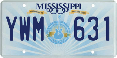MS license plate YWM631