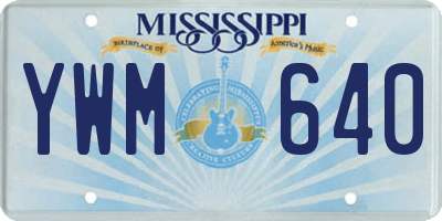MS license plate YWM640