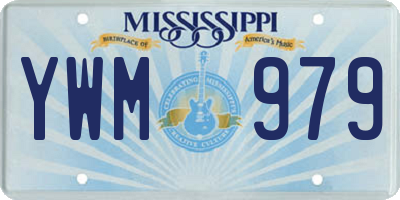 MS license plate YWM979