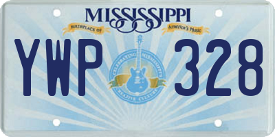 MS license plate YWP328