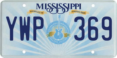 MS license plate YWP369