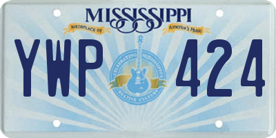 MS license plate YWP424