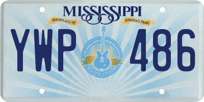 MS license plate YWP486