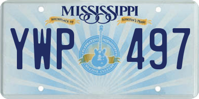 MS license plate YWP497