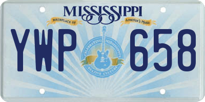 MS license plate YWP658