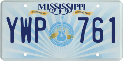 MS license plate YWP761