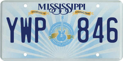 MS license plate YWP846
