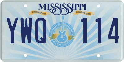 MS license plate YWQ114