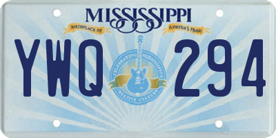 MS license plate YWQ294