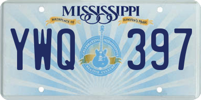 MS license plate YWQ397