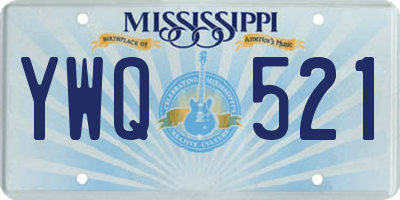 MS license plate YWQ521