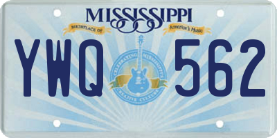 MS license plate YWQ562
