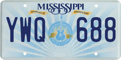 MS license plate YWQ688