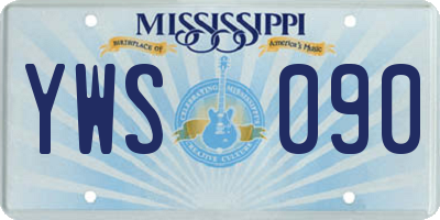 MS license plate YWS090