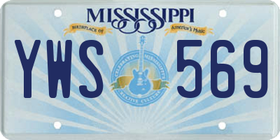 MS license plate YWS569