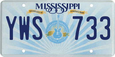 MS license plate YWS733