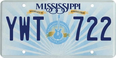 MS license plate YWT722