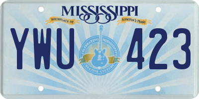 MS license plate YWU423