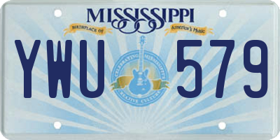 MS license plate YWU579