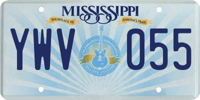 MS license plate YWV055