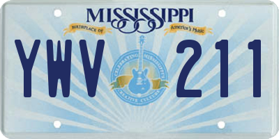 MS license plate YWV211