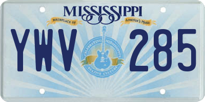 MS license plate YWV285
