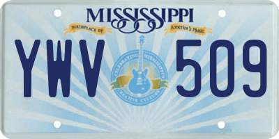 MS license plate YWV509