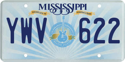 MS license plate YWV622