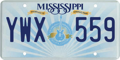 MS license plate YWX559