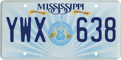 MS license plate YWX638