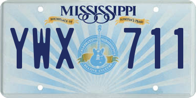 MS license plate YWX711