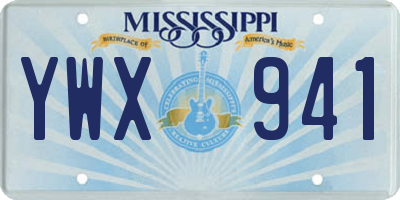 MS license plate YWX941