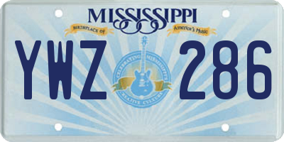 MS license plate YWZ286