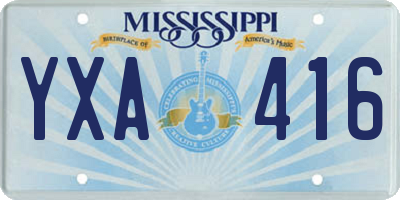 MS license plate YXA416