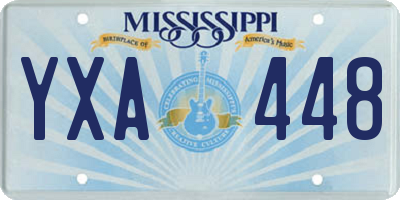 MS license plate YXA448