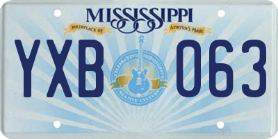 MS license plate YXB063
