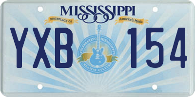 MS license plate YXB154