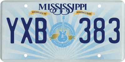 MS license plate YXB383