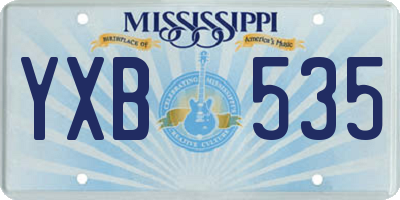 MS license plate YXB535