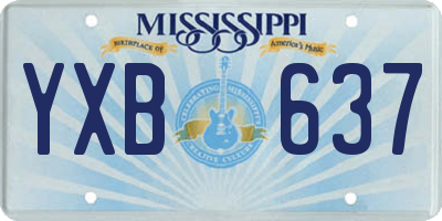 MS license plate YXB637