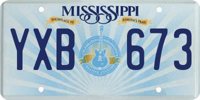 MS license plate YXB673
