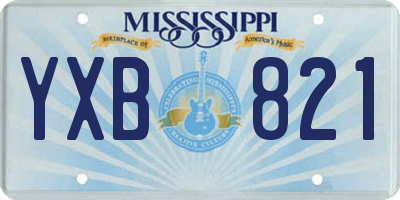 MS license plate YXB821