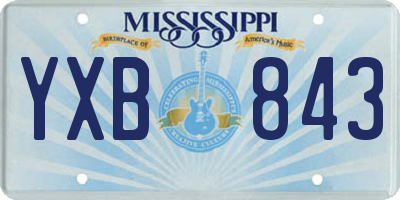 MS license plate YXB843