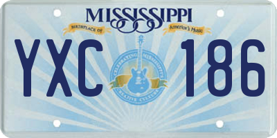 MS license plate YXC186