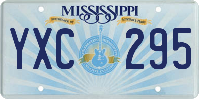 MS license plate YXC295