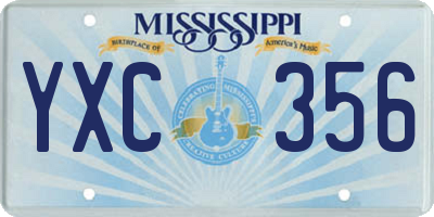 MS license plate YXC356